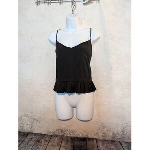 French Connection ruffle hem tank top medium